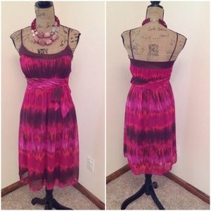 GONE 8/6 💕 Sangria Chiffon Dress